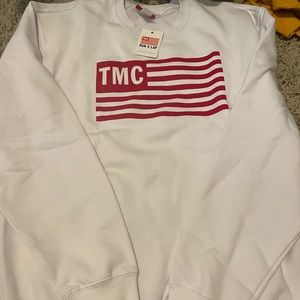 White TMC crew neck sweatshirt